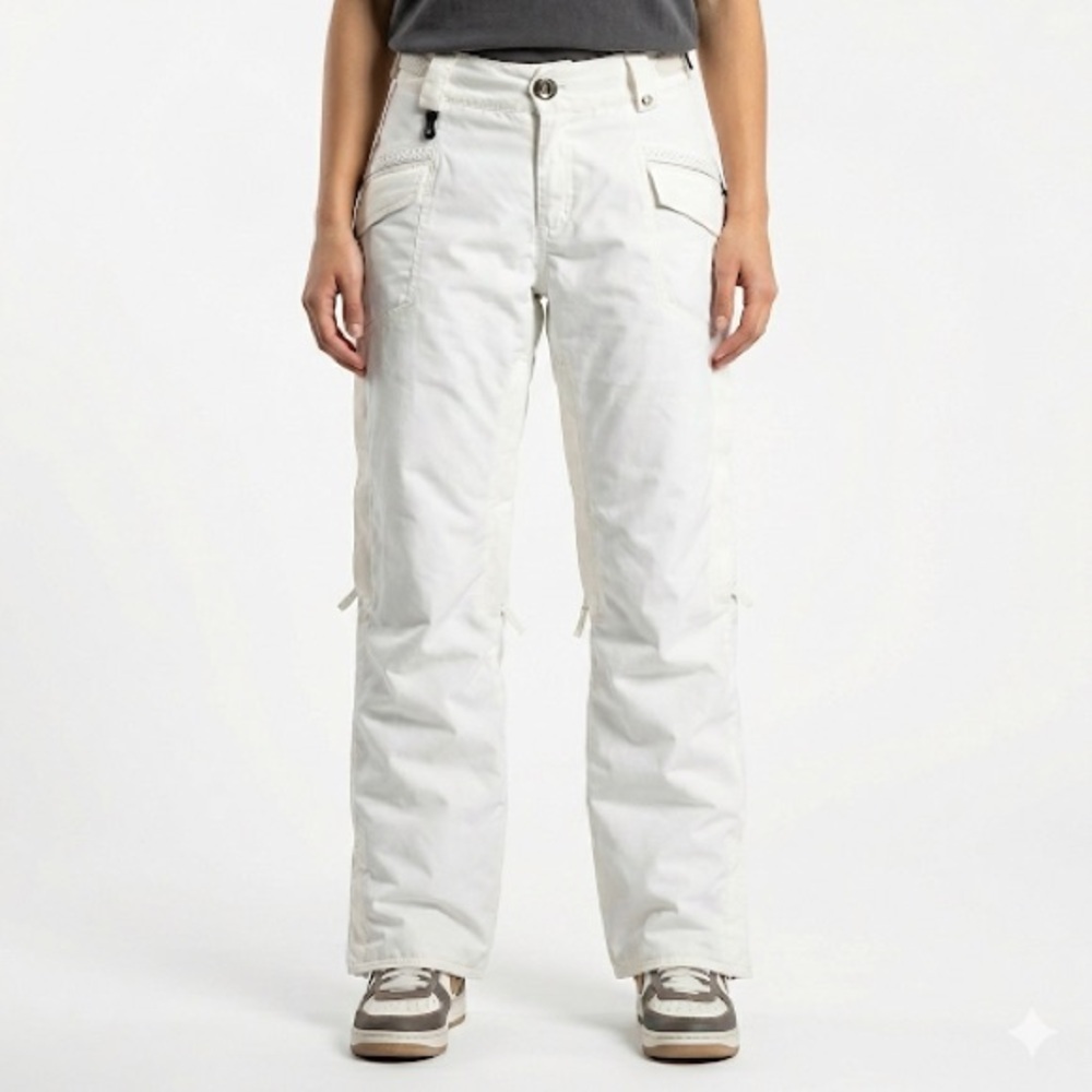 686 Women Ski Snowboard Pants Ace White Cargo Small
